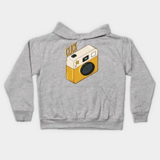 Click Cute Retro Camera Photographer Art Kids Hoodie